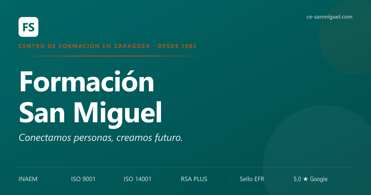 Formación San Miguel, educación y formación en Zaragoza